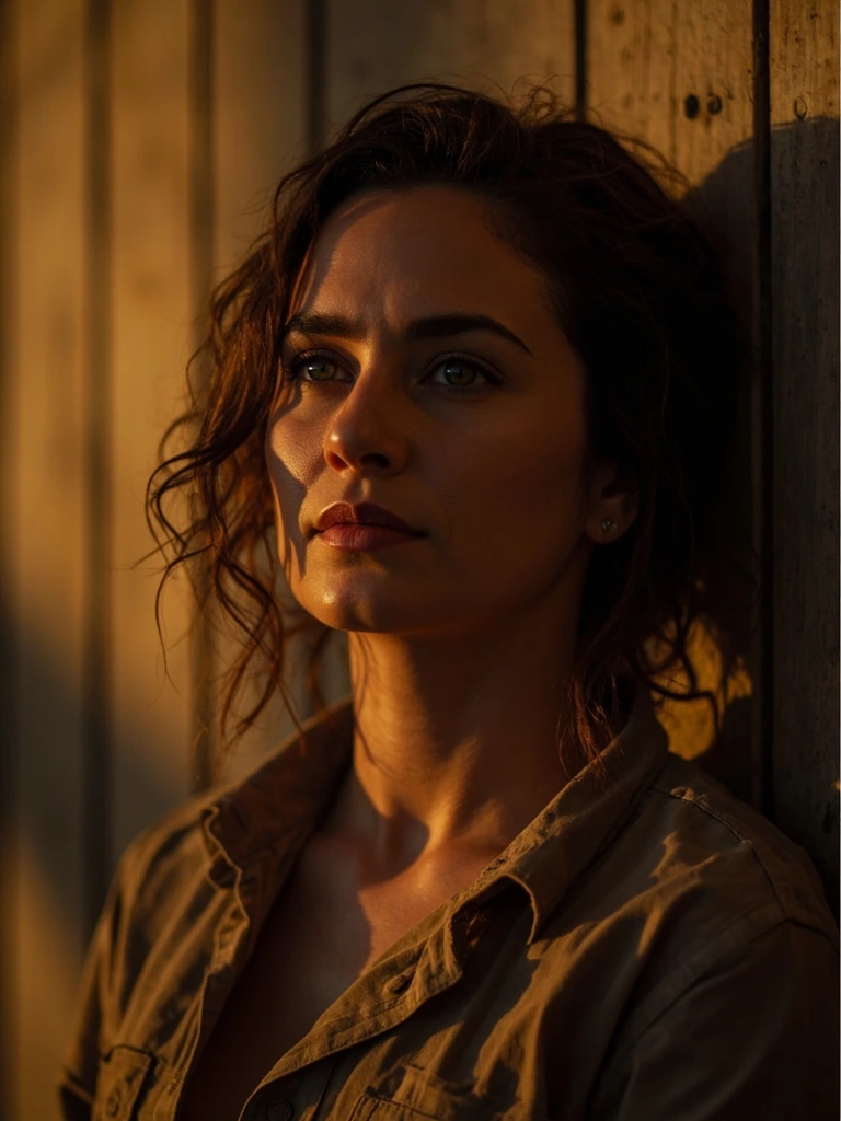Anaïs Veyrenc on the set of a Mythic Fire production in Austin.